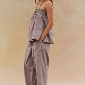 Free People Lavender Strapless Top and Pants Set